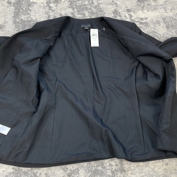 NWT Ann Taylor Factory The Cutaway Blazer Open Front Contemporary Black Sz 4 - Picture 7 of 9